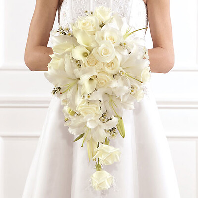 Basic Cascade Bridal Bouquet