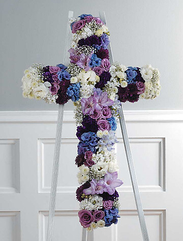 Jewel Toned Cross of Roses and More